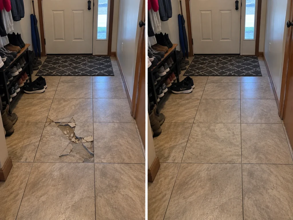 Bathroom Plywood Subfloor Replacement in Cedar Rapids, Iowa