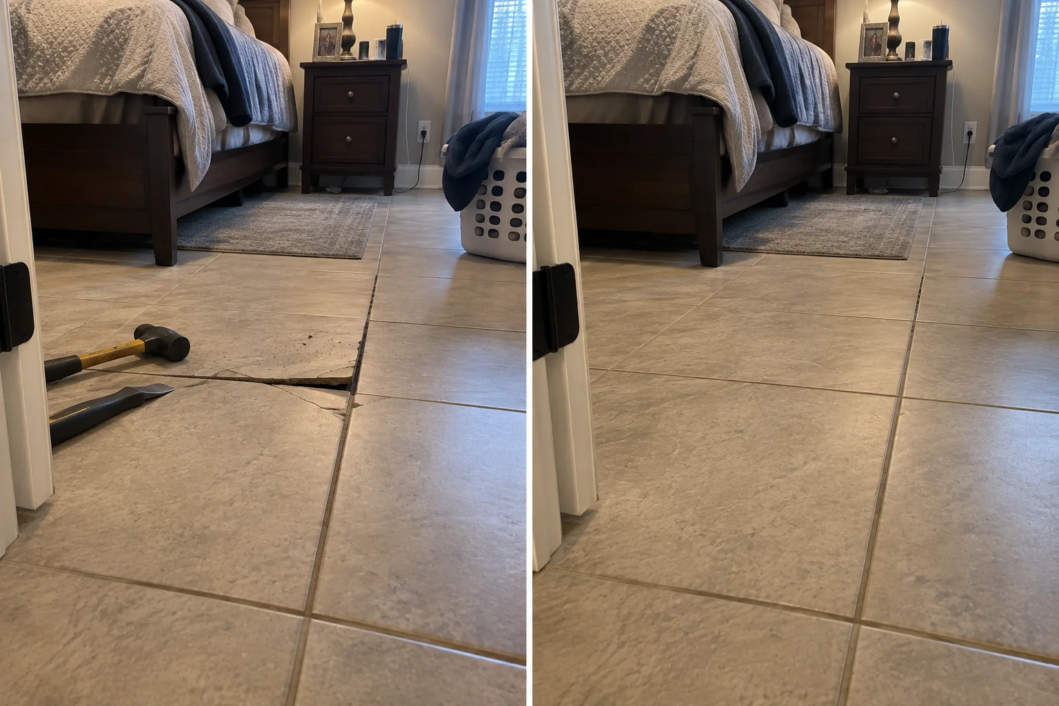 Bedroom Subfloor Repair Patch in Cedar Rapids, Iowa
