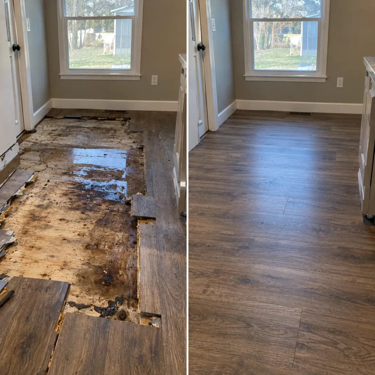 Room Subfloor Damage and Finished Floor Repair in Hiawatha, Iowa